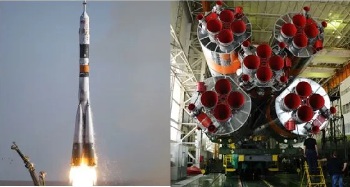 R-7系ロケットの発射シーン、バイコヌール