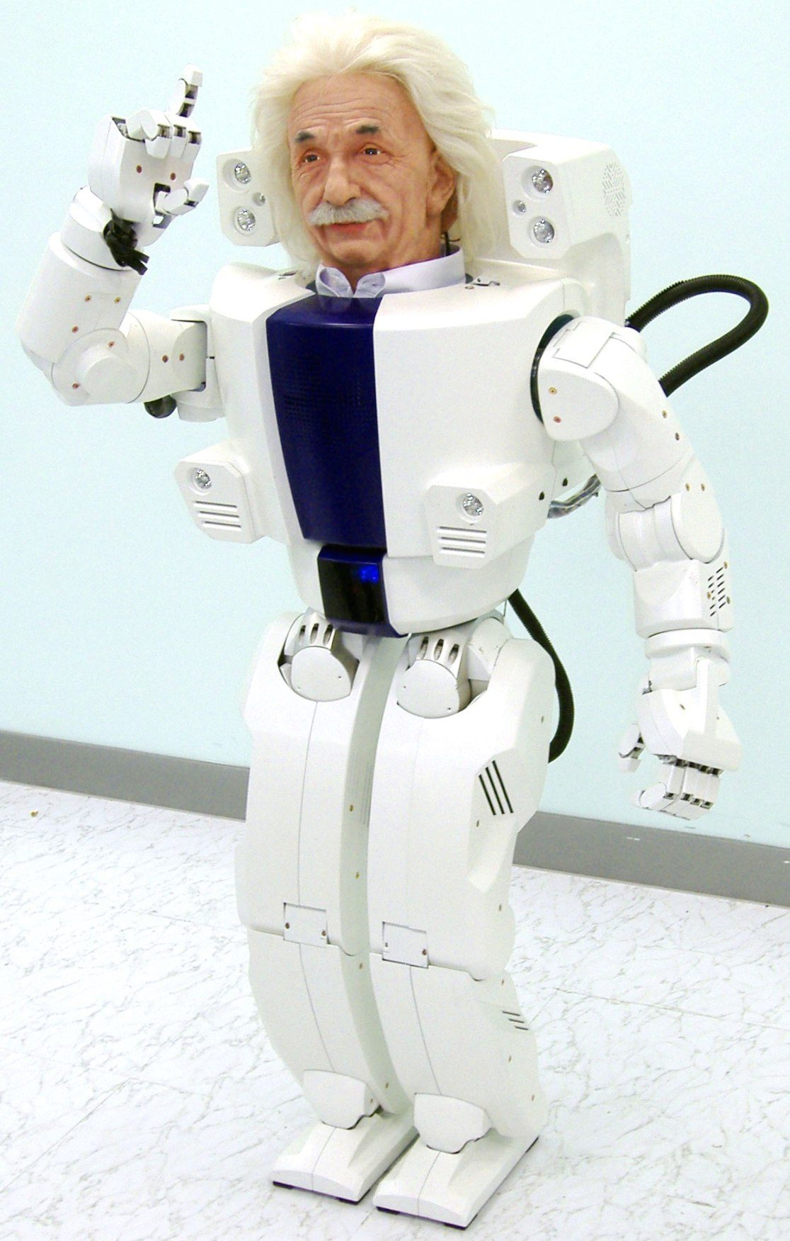 Albert HUBO, an Einstein-faced head mounted on KAIST's bipedal robot